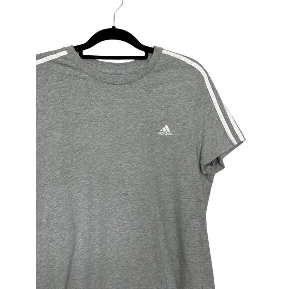 Adidas gray 3 stripes short sleeves tee size Xl - Picture 7 of 13